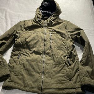 Prana Men’s Plush Jacket w/ Hood Green Size Medium